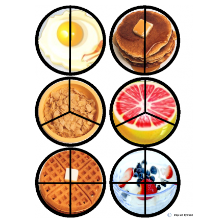 "Breakfast" Fraction Circles for Autism